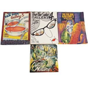 The Far Side Gallery Books Gary Larson 2,4,5 & Curse of Madame C Book Lot Set